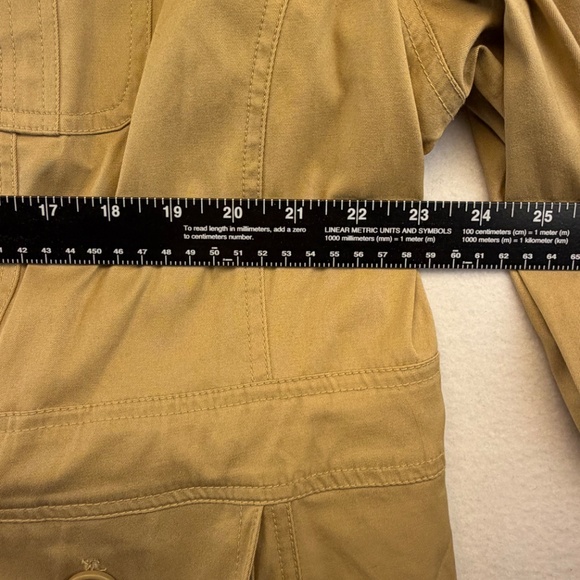 Lane Bryant Womens Utility Jacket 22/24 Button Collared Shacket Cotton Field Tan - Picture 8 of 13